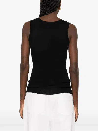 P.a.r.o.s.h Geripptes Top In Black