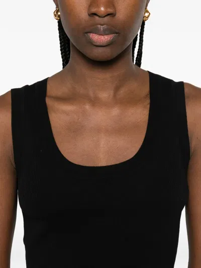 P.a.r.o.s.h Geripptes Top In Black