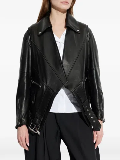 Givenchy Lamb Leather Jacket With Zipper In Black