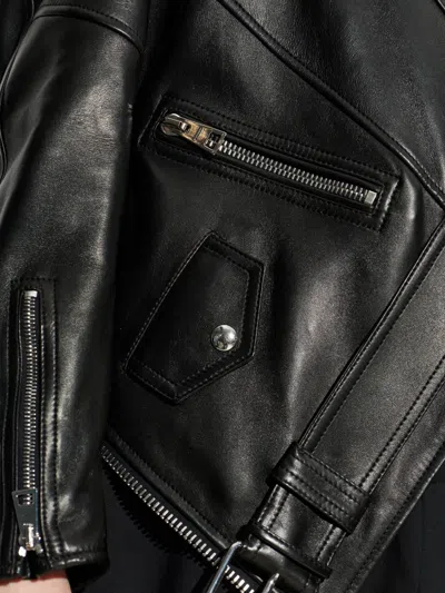 Givenchy Lamb Leather Jacket With Zipper In Black