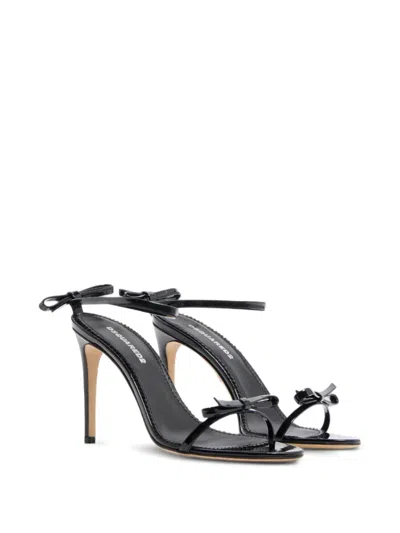 Dsquared2 Black Ankle Strap Heels In Black