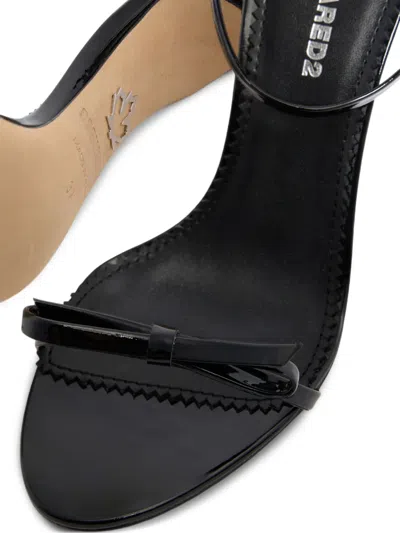 Dsquared2 Black Ankle Strap Heels In Black