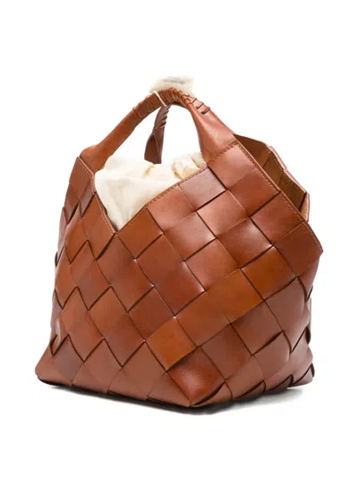 Dragon Diffusion Intreccio Hobo Backpack In Brown