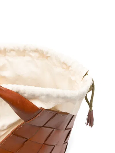 Dragon Diffusion Intreccio Hobo Backpack In Brown