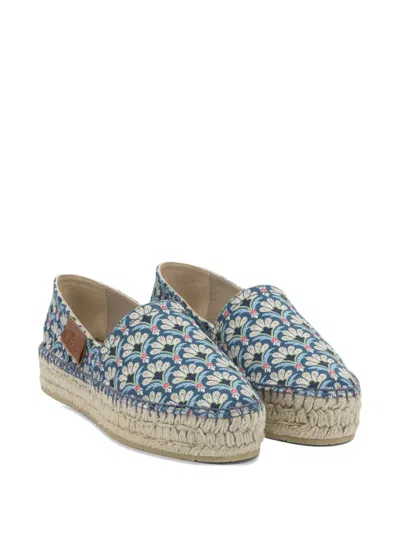 Etro Espadrilles Floral Pattern Round Toe Textile In Multi