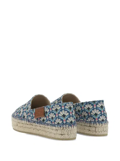 Etro Espadrilles Floral Pattern Round Toe Textile In Multi