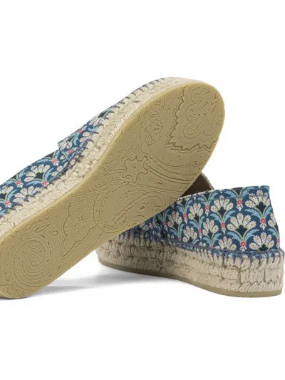 Etro Espadrilles Floral Pattern Round Toe Textile In Multi