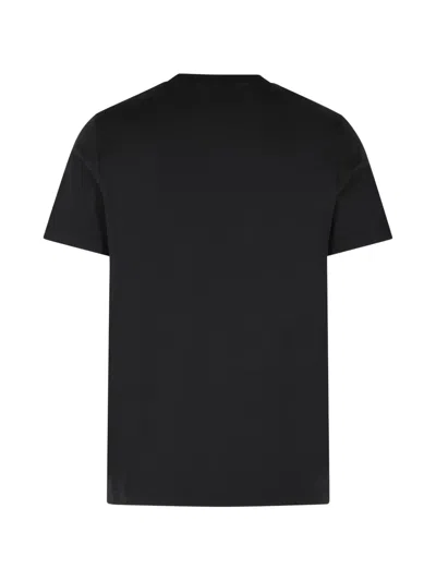 Moncler Black Solid Crew Neck T-shirt In Black