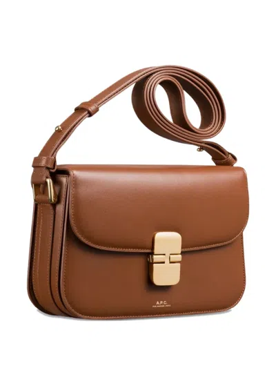 Apc Grace Shoulder Bag Small Adjustable Strap In Brown