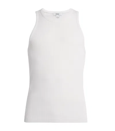 Agolde Ribbed Viggo Tank Top In Gray