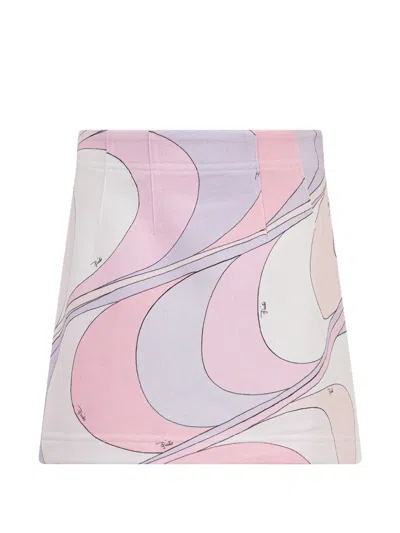 Pucci Junior Abstract-print Skirt In Multi