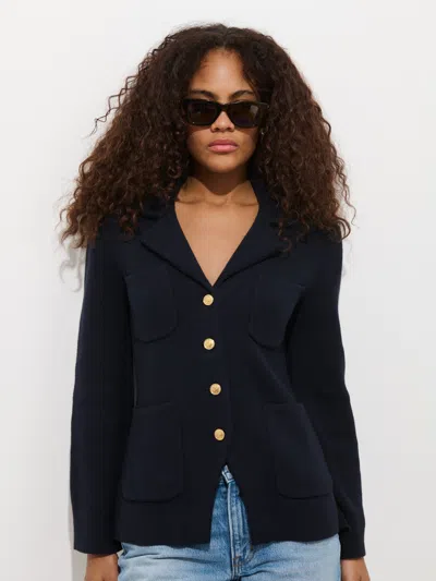 Alex Mill London Sweater Jacket In Cotton Cashmere In Blue