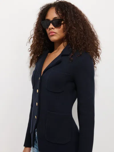 Alex Mill London Sweater Jacket In Cotton Cashmere In Blue