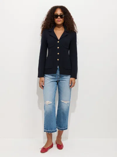 Alex Mill London Sweater Jacket In Cotton Cashmere In Blue