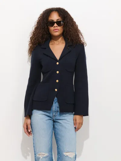 Alex Mill London Sweater Jacket In Cotton Cashmere In Blue