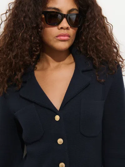 Alex Mill London Sweater Jacket In Cotton Cashmere In Blue