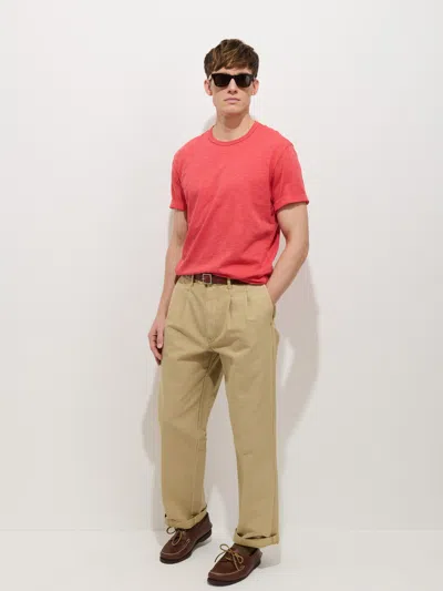 Alex Mill Standard T-shirt In Slub Cotton Fire Red