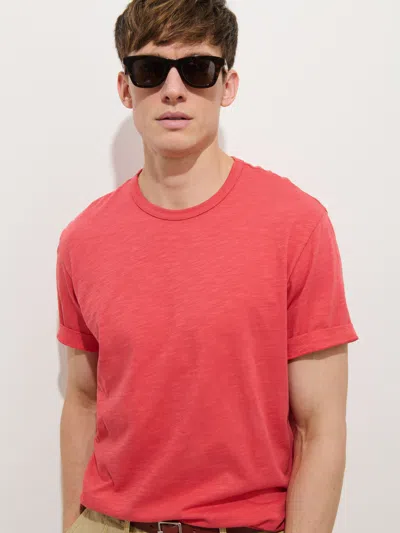 Alex Mill Standard T-shirt In Slub Cotton Fire Red
