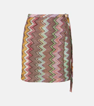 Missoni Lurex Skirt With Iconic Multicolor Motif