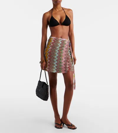Missoni Lurex Skirt With Iconic Multicolor Motif