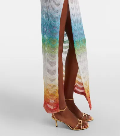 Missoni Asymmetric Cover-up Dress In Shaded Lame Viscose Multicolor In Multi