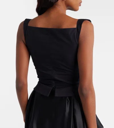 Vivienne Westwood Sleeveless Draped Top Asymmetric Hem Design In Black