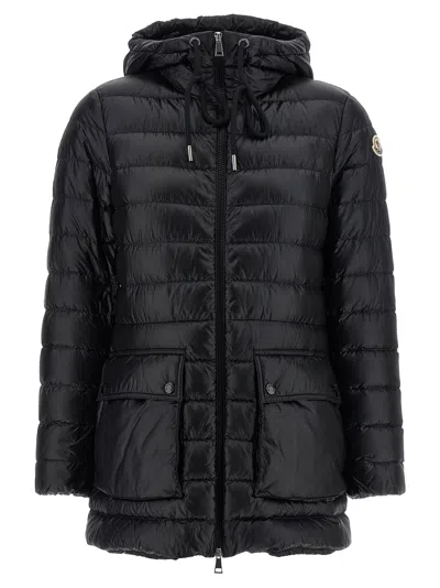 Moncler Down Hooded Jasmin Puffer Jacket In Black