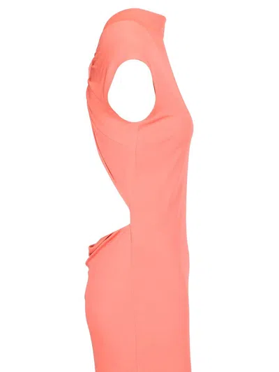 Tom Ford Open-back Asymmetric Knotted Crepe-jersey Maxi Dress In White