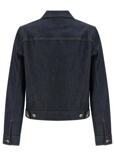 Apc Denim Dion Jacket Chest Pockets Tabs In Blue