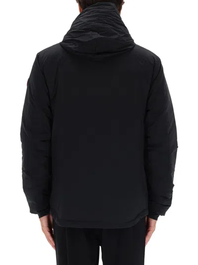 Canada Goose Hooded Down Jacket Featuring Chest Pocket In Black