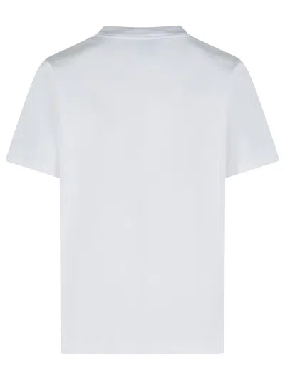 Casablanca Men White Crewneck T-shirt With Logo Print On The Front In Cotton Man