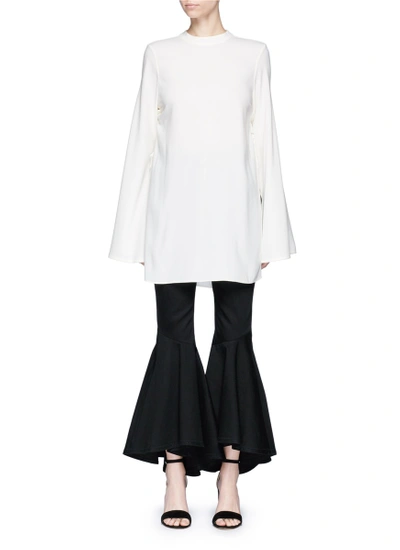Shop Ellery 'purify' Flared Sleeve Ruched Side Top