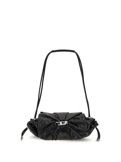 Diesel Cinch-d With Adjustable Strap And Drawstring Sides In Black