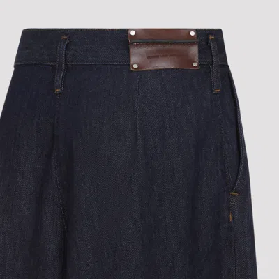 Dries Van Noten Indigo High-waisted Wide-leg Jeans With Exaggerated Length In Blue