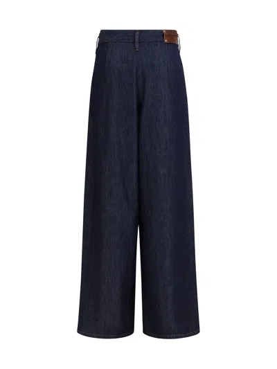 Dries Van Noten Indigo High-waisted Wide-leg Jeans With Exaggerated Length In Blue