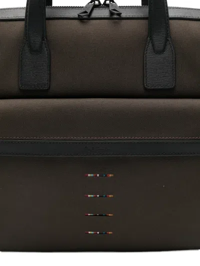 Paul Smith Folio Front-pocket Briefcase In Brown