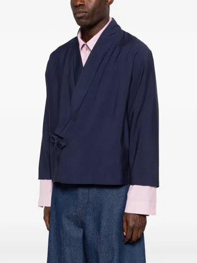 Kenzo Double-breasted Jacket In Black