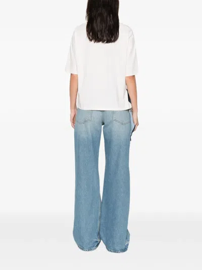 Sandro Floral-detail Panel Top In Blue