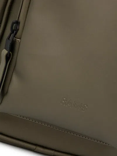 Rains Front-zip Backpack In Green