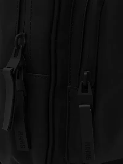 Rains Front-zip Backpack In Black
