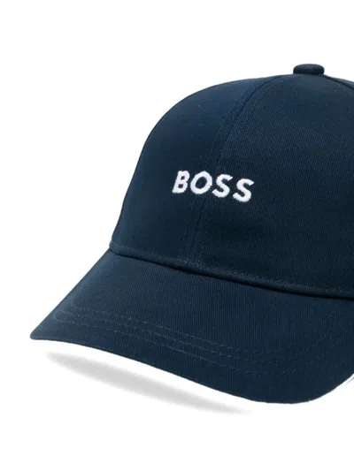 Hugo Boss Logo Cap In Blue