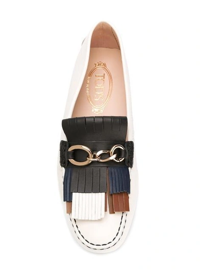 Shop Tod's Fringed Loafers