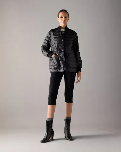 Moose Knuckles Transit Lightweight Down Bomber Jacket In Black