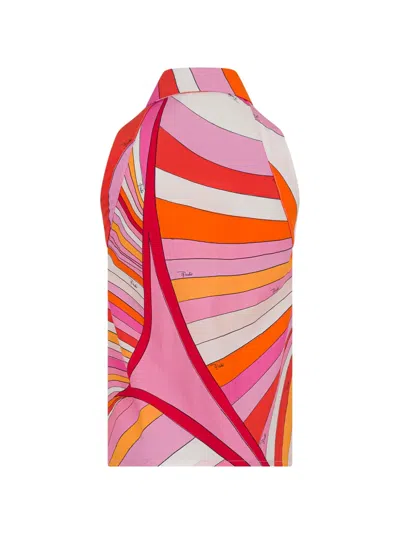 Pucci Junior Patterned Shirt In Pink