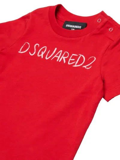 Dsquared2 Logo T-shirt In Red