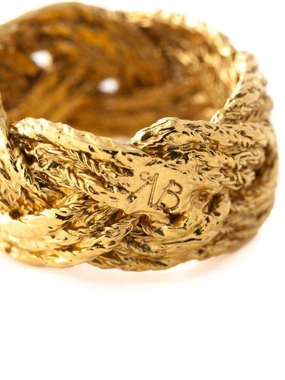 Shop Aurelie Bidermann 'miki' Ring In Metallic