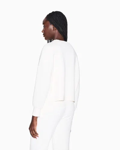 Armani Exchange Logo-embellished Sweatshirt In White