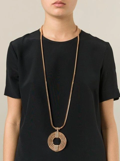 Shop Lara Bohinc 'apollo' Long Necklace In Metallic