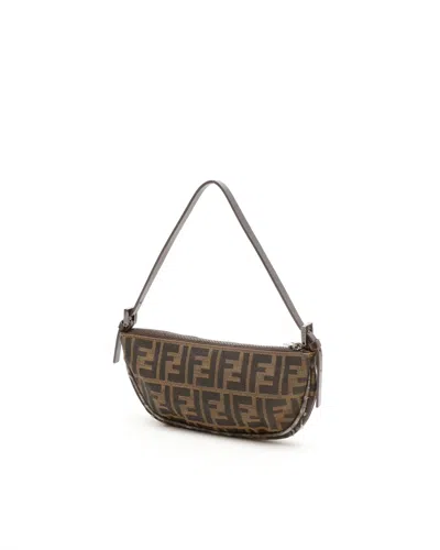 Fendi Zucca Half Moon Bag In Multi