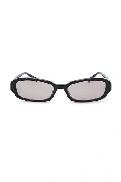 Saint Laurent Bayonetta Rectangular Sunglasses In Black